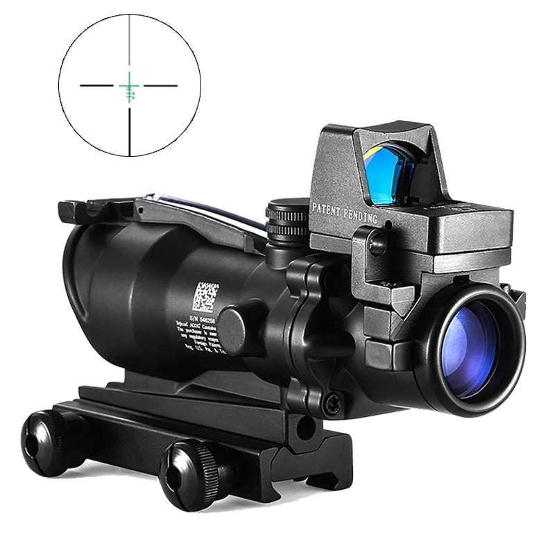 Adjustable 4x32 Red Dot 1x 4x Scope Red Dot Tactical Scope 20mm Rail Scope for Hunting