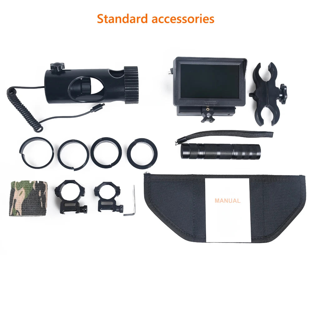 Hunting Riflescope Night Vision IR Optics Sight Scope Camera with 850nm Infrared LED Display Tactical DIY Night Vision Device