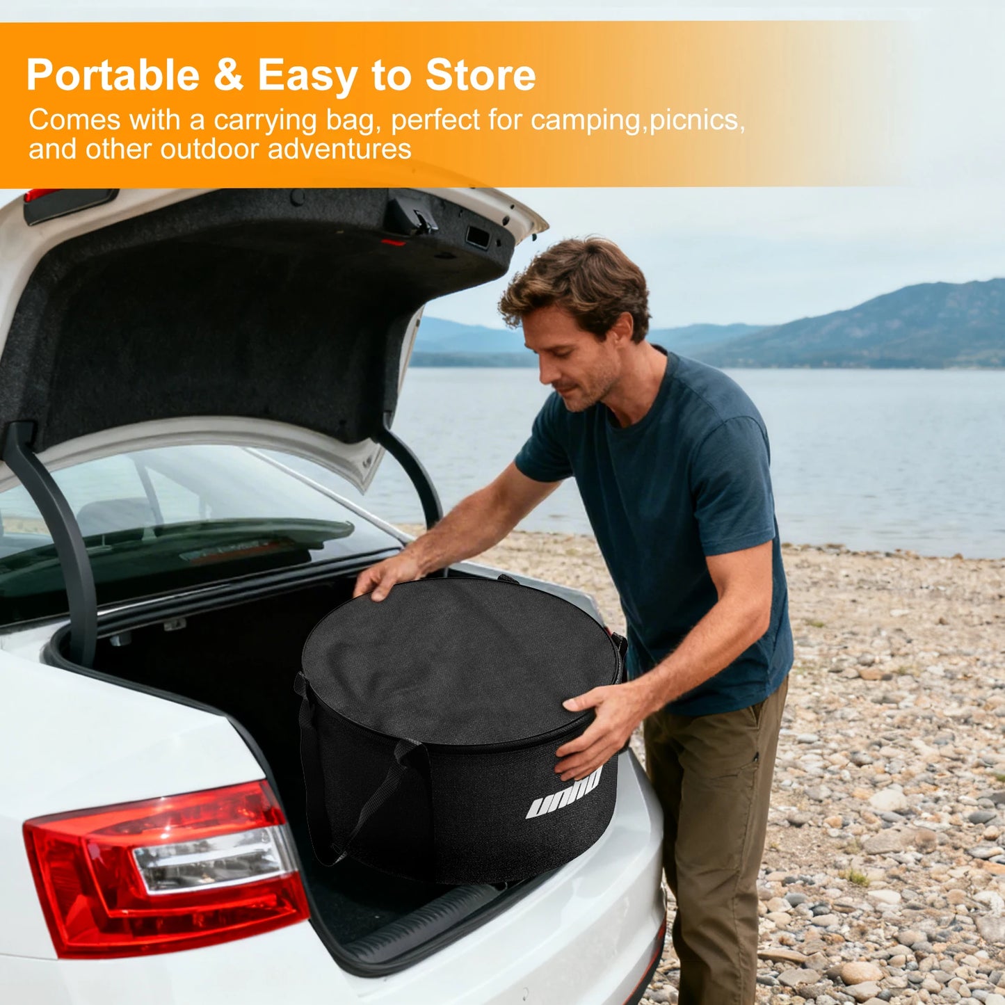 Wood Burning Firepit,Large Stainless Steel Smokeless Fire Pit with Carry Bag,Outdoor Camping Firewood Burner Stove