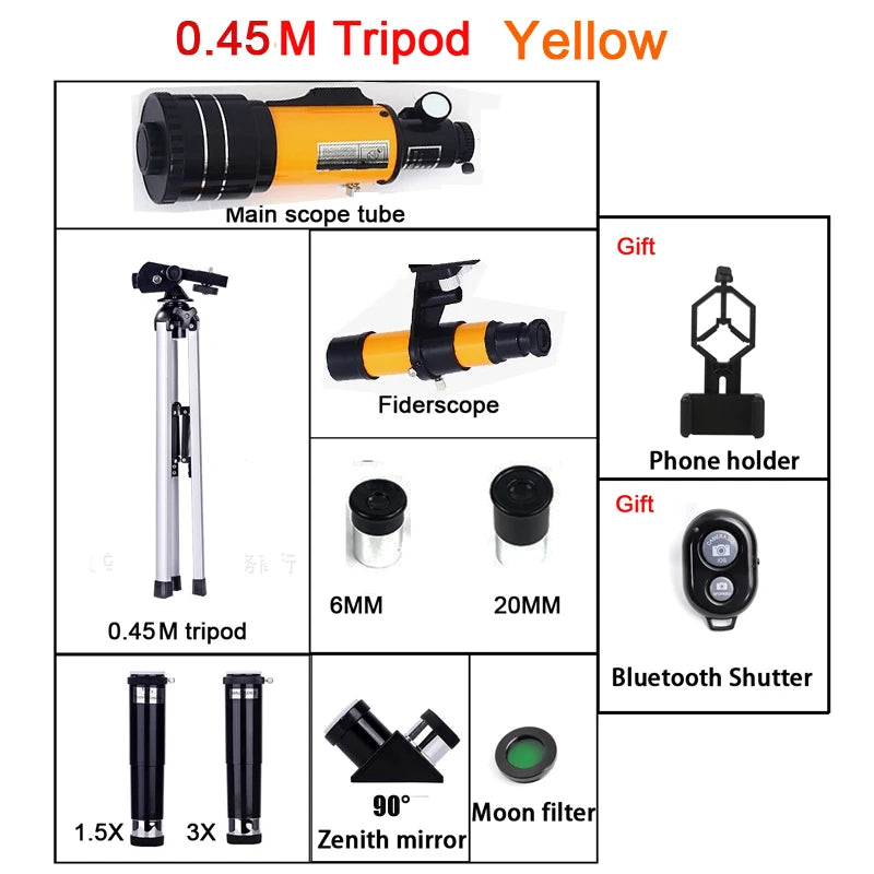 Professional Astronomical Telescope F30070 Monocular 150 Times Zoom HD Night Vision View Moon Star AZM70300 Stargazing