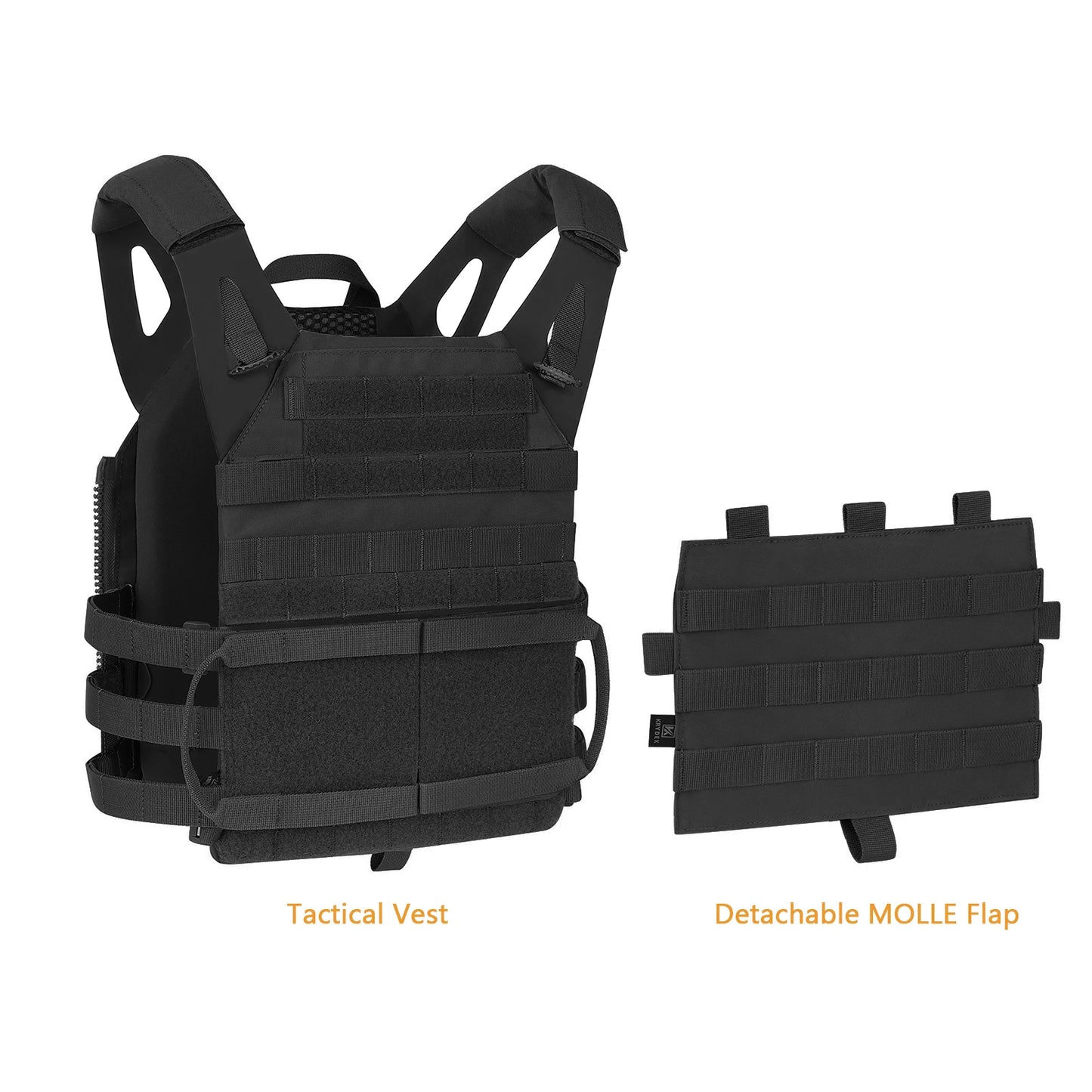 KRYDEX 500D Nylon Tactical Plate Carrier Vest With MOLLE