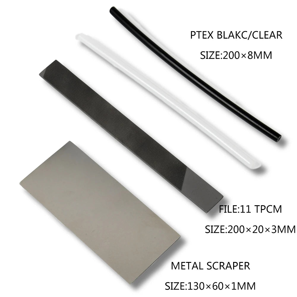 XCMAN Ski Snowboard Waxing & Tuning Complete Brush Kit - Nylon,Brass,Horsehair Brush Metal Scraper Wax Scraper and PTEX Flate Fi