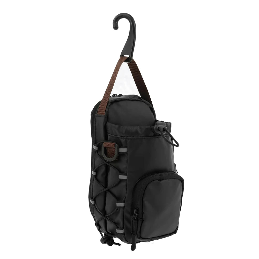 Magnetic Gym Chest Pouch W/ Bottle Holder Gym Crossbody Bag Gym Bottle Carrier Bag for Gym Sports Travel Carry-on Items