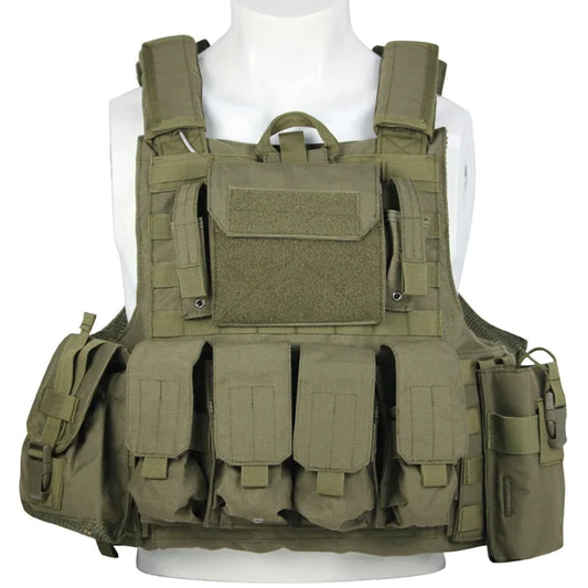 LQARMY Men Tactical Vest 1000D Quick Release Plate Carrier Chest Rig Combat Armor Vests Outdoor Hunting CS Training Airsoft Vest