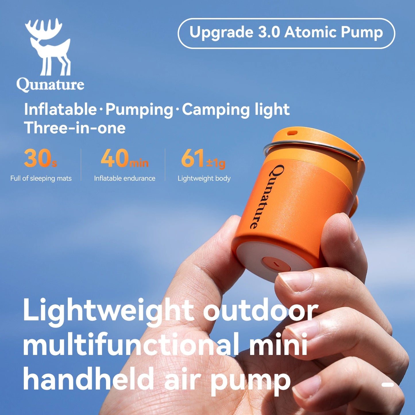 Rockbros Qunature 3-In-1 Electric Air Pump Inflator