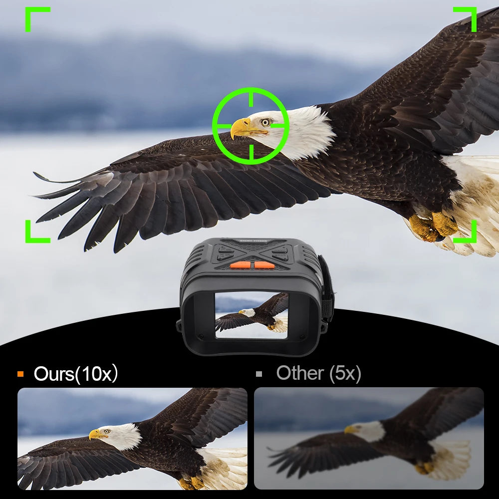 Night Vision Binoculars 1080P HD Infrared Camera 10X Digital Light Zoom Hunting Telescope Outdoor Search Full Darkness 800m