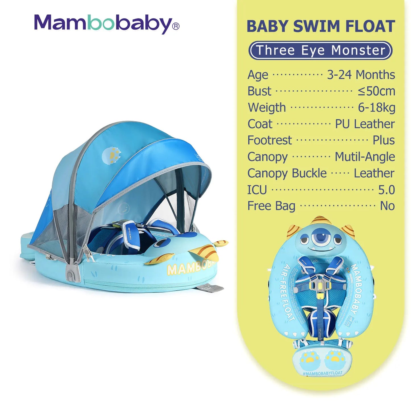 Mambobaby Baby Pool Float Vip 5 Dropshipping Blackproof Pool Mat For Infant Non-Inflatable Natation Buoy With Parasol Beach Toys