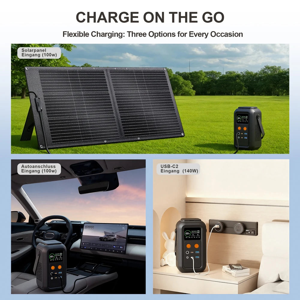 CTOLITY 200W Power Station 192Wh LiFePO4 Portable Charger USB C