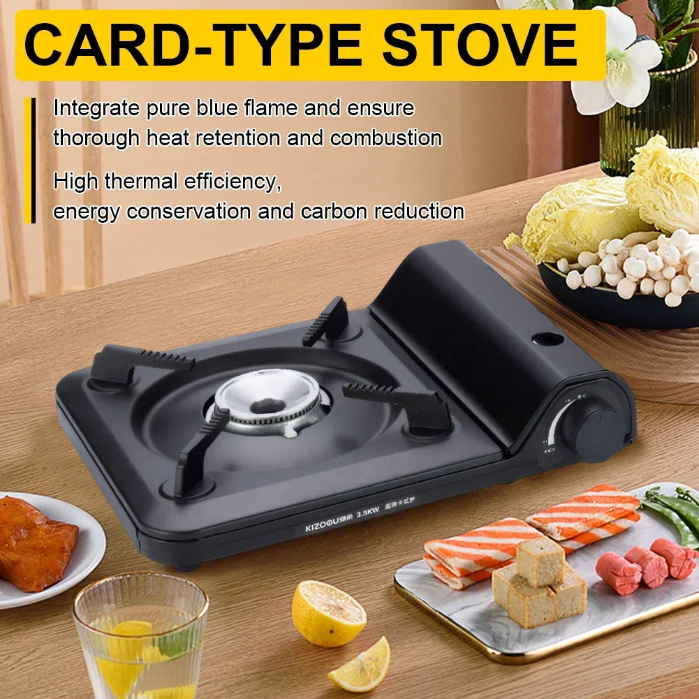 Portable Single Burner Camping Gas Stove - Automatic Ignition Cassette Stove for Indoor Outdoor Cooking Hiking Picnic