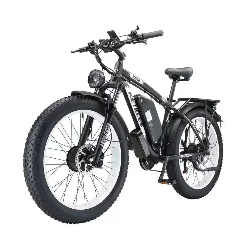 K800 Electric Bicycle 2000W Dual Motor Drive 48V23AH Mountain Off-road E Bike Hydraulic Brake 26*4.0 Inch Fat Tire Electric Bike