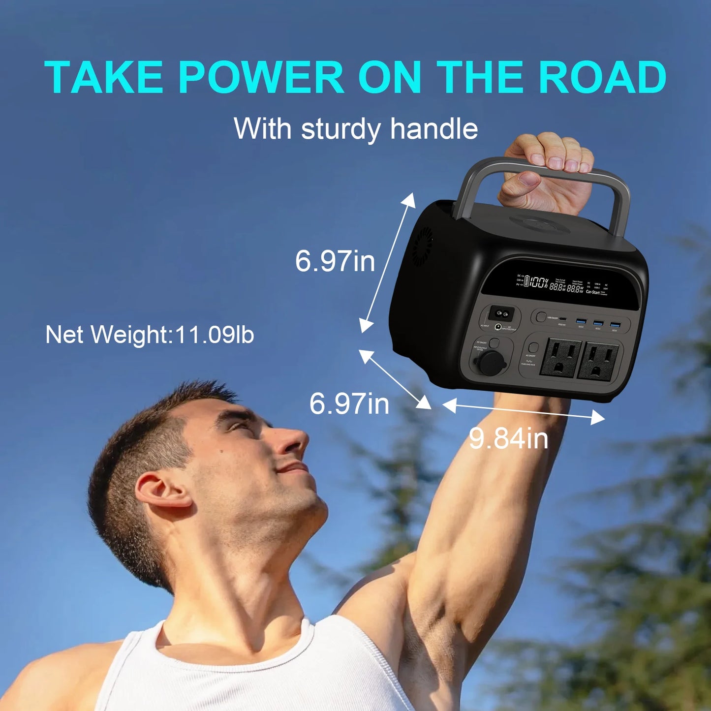 CTOLITY 500W Portable Power Station 345.6Wh Solar Generator LiFePo4 Batteries AC 220V Energy Storage Supply Camping 2PCS AP400