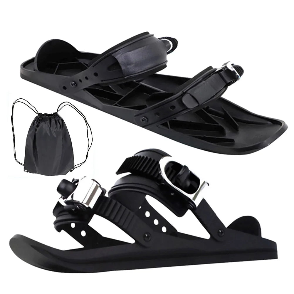 Mini Short Ski Skates Snowboard Boots Skiboards Adjuatable Short Snow Skateboard for Winter Outdoor Sports