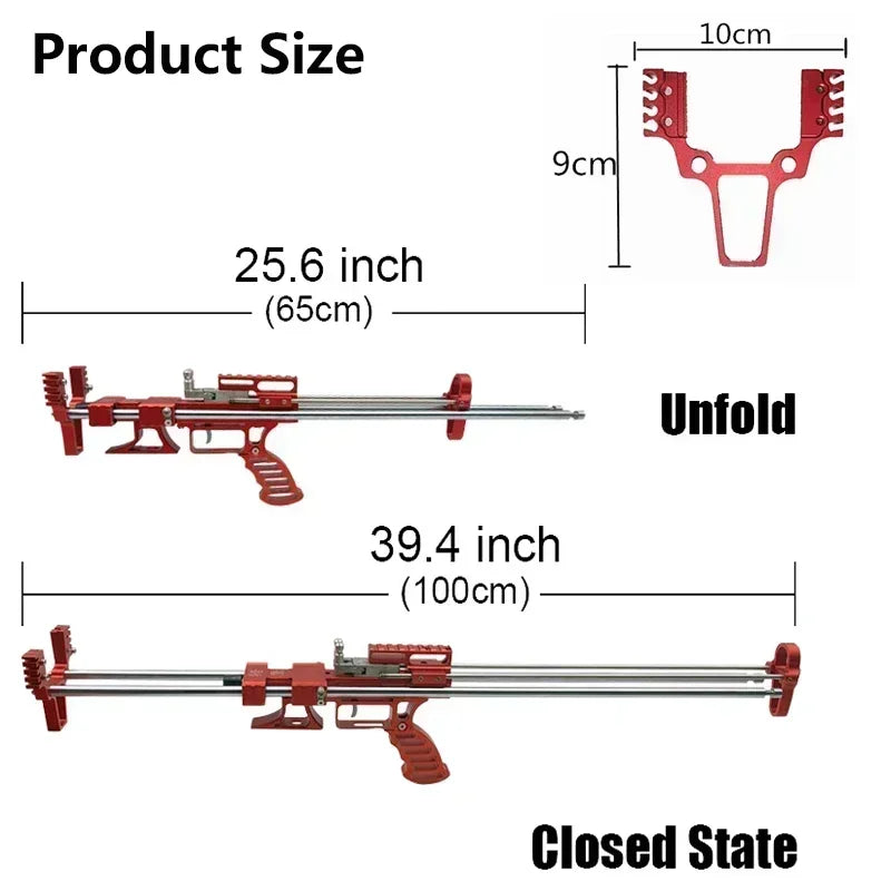 80 Lbs Telescopic Slingshot With Laser Sight All Metal