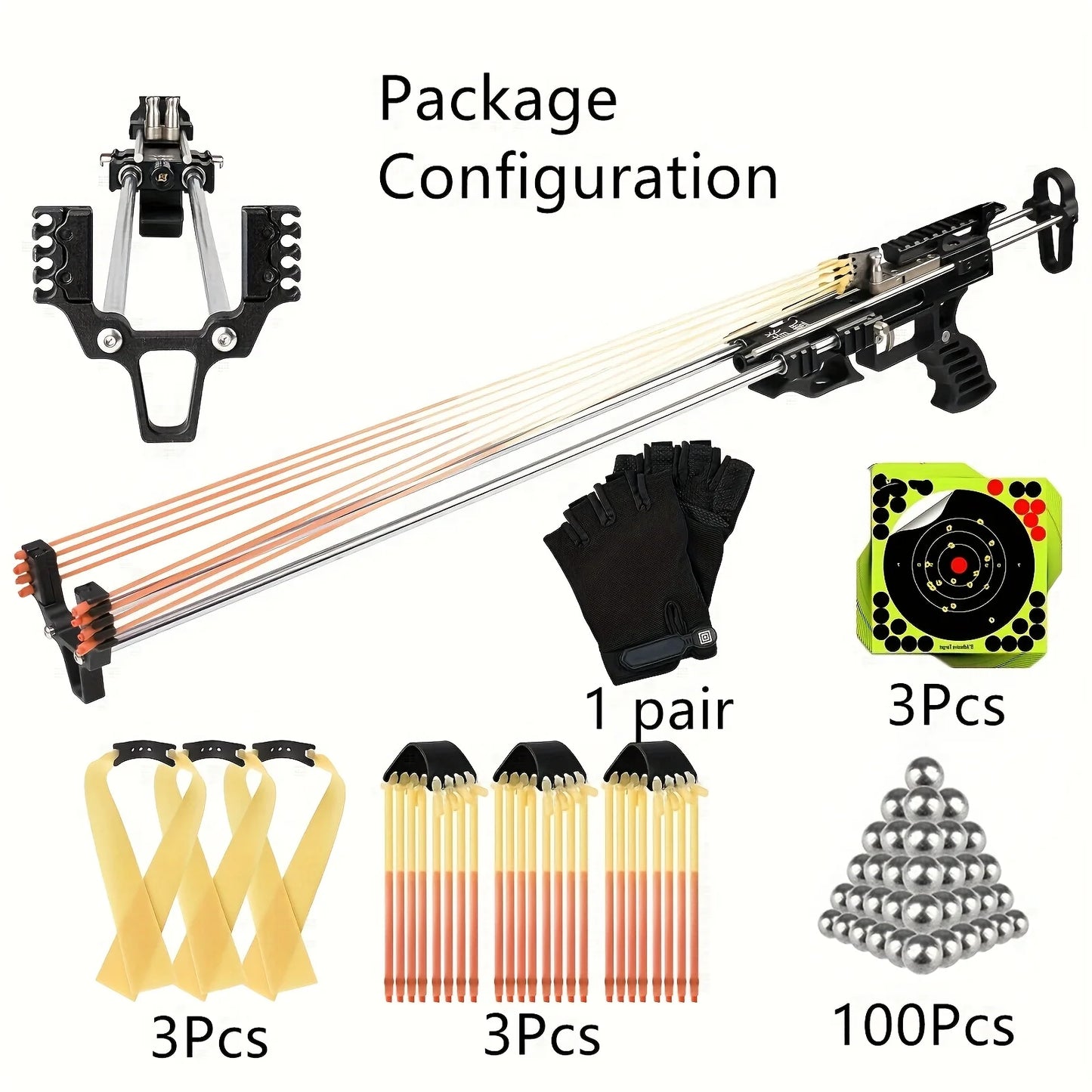 80 Lbs Telescopic Slingshot With Laser Sight All Metal