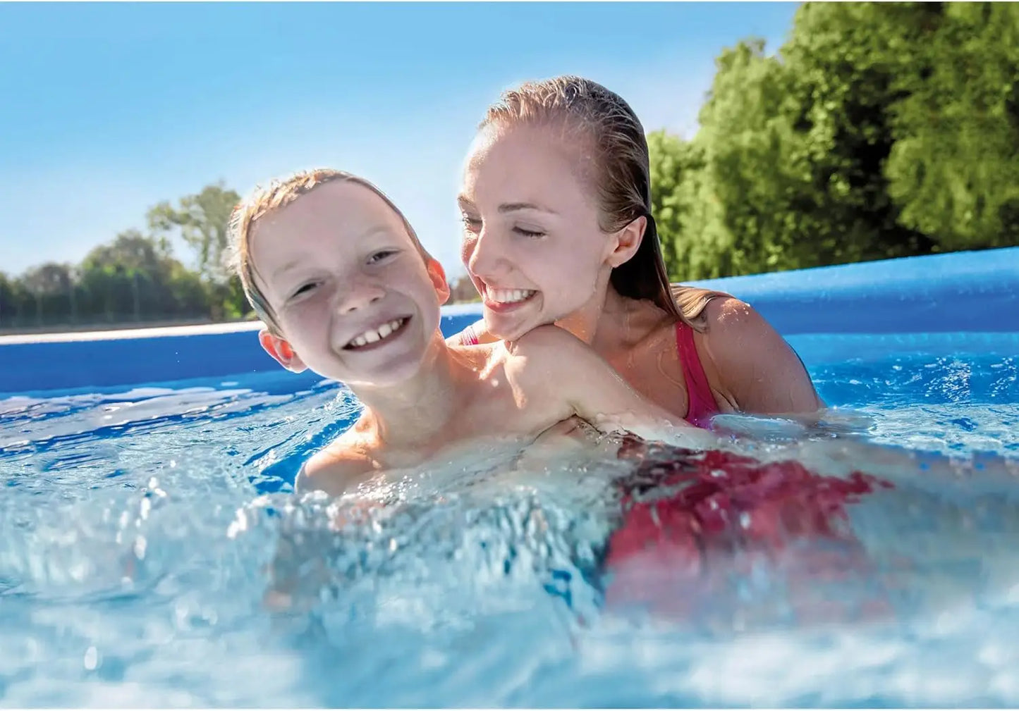 12ft x 30in Inflatable Above Ground Pool with Filter Pump & Cartridges for 4 People