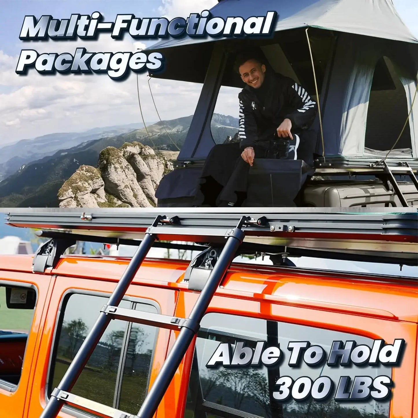 ModernRooftop Tent Hard Shell Roof Top Tent Hardshell Suitable for Jeep SUV Truck Van,Camping Car Roof for 2-3 Person