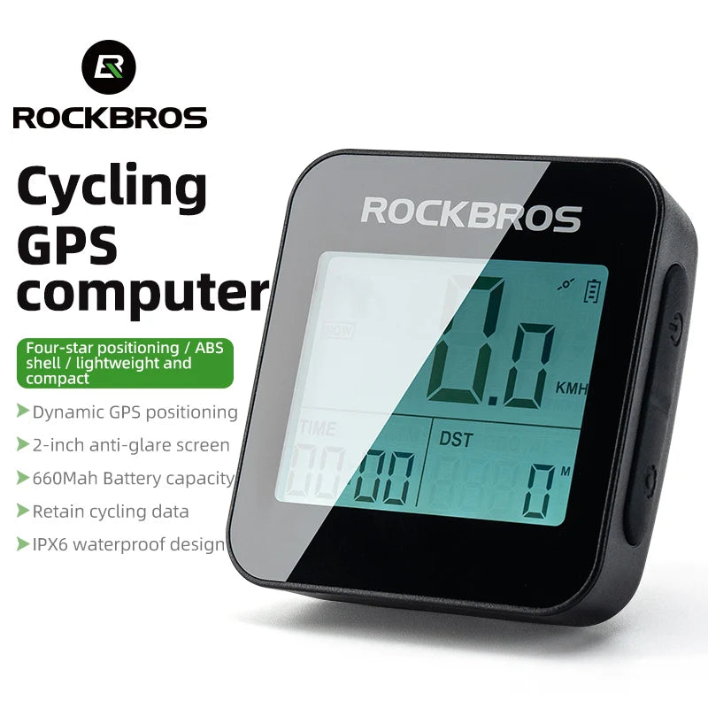 ROCKBROS Bike Computer GPS Speedometer Road Bike MTB IPX6 Waterproof Wireless Stopwatch Cycling Odometer Bicycle Accessories