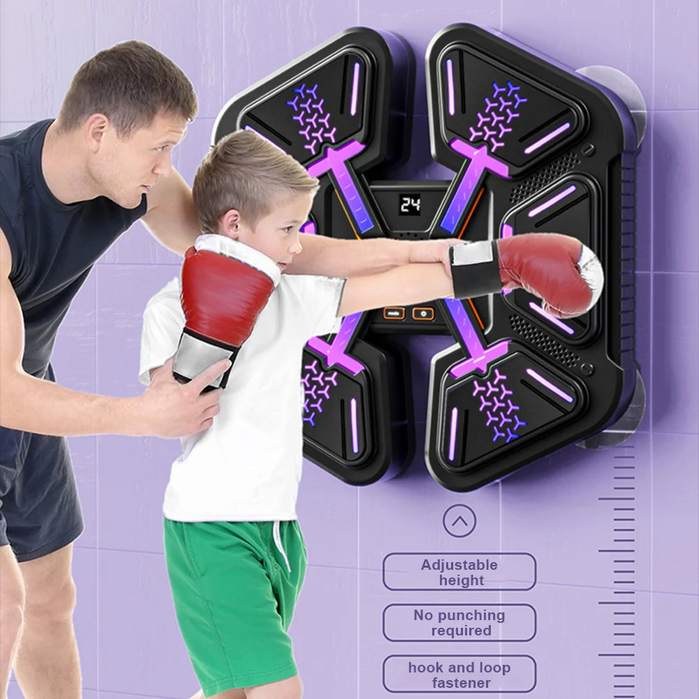 New Smart Music Boxing Wall Target Adult/Children Sports Fitness Boxing Trainer Home Exercise Response Training Boxing Machine