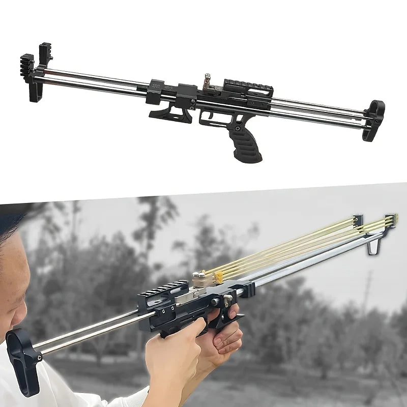 80 Lbs Telescopic Slingshot With Laser Sight All Metal