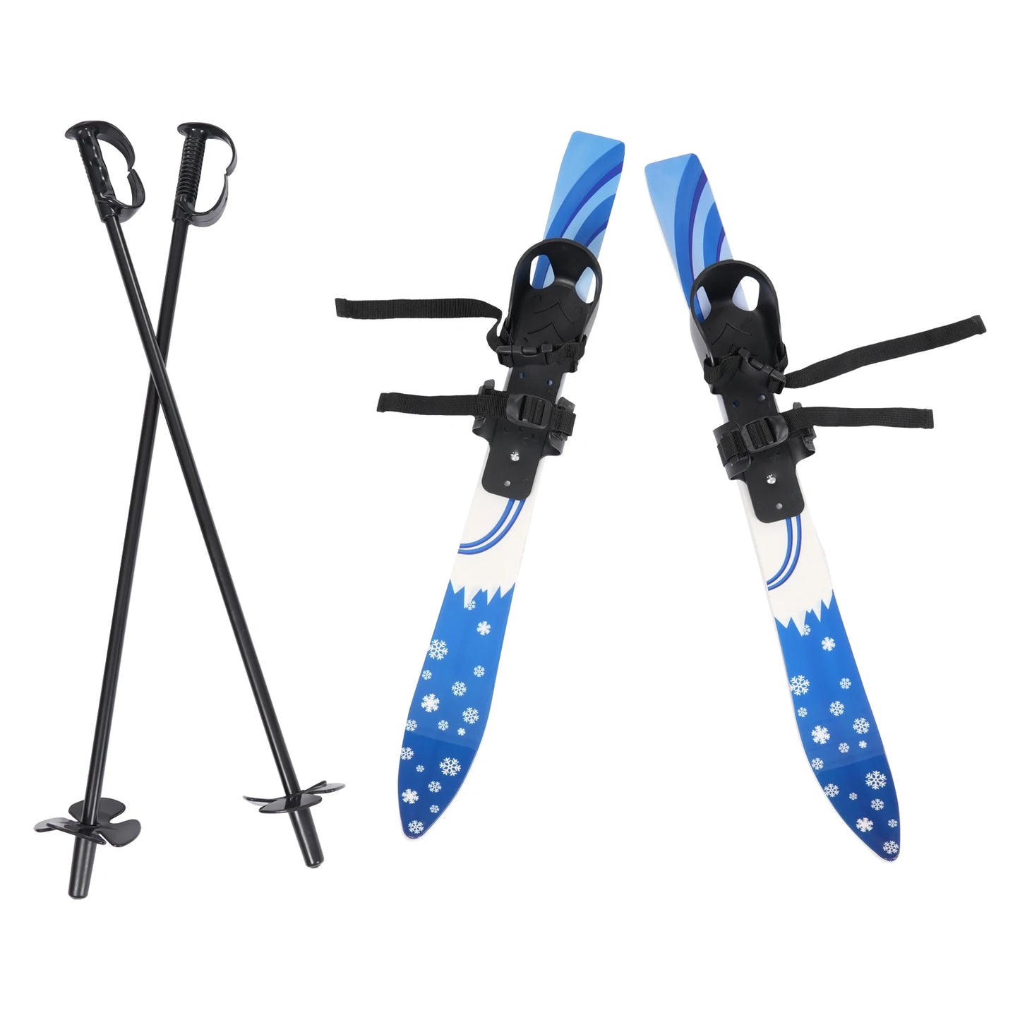 68*6cm Ski Set Kids Skis and Poles Primary Ski Double Board Children's Beginner Snow Skis  for Children Outdoor Snow Recreationa