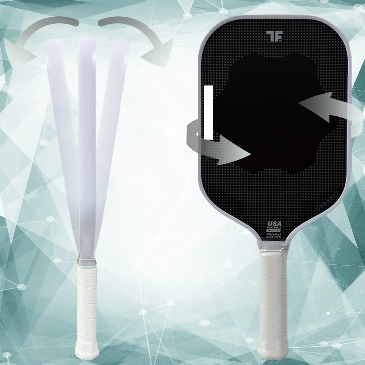 TF Genesis 3 Pickleball Paddle Hybrid – 100% Foam Core, Honeycomb-Free, 4th Gen Technology, Lightweight Durable Racket