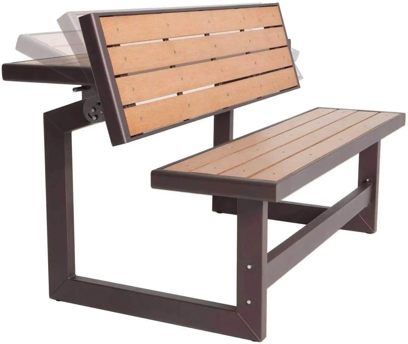 Convertible Bench Table With Faux Wood Construction