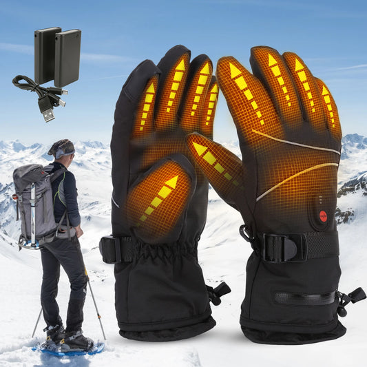 Electric Heating Gloves Touchscreen Thermal Gloves Rechargeable Anti-Scratch Heated Gloves for Sports Hiking Camping