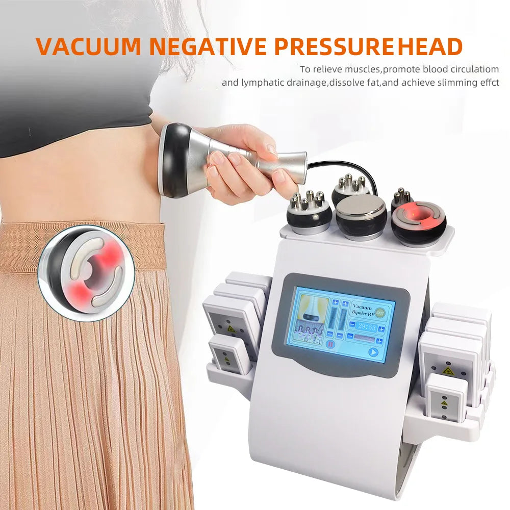 6 In 1 40K Ultrasonic Cavitation Machine Weight Loss Skin Lift Tightening Vacuum Lipo KIM8 Body Slimming Machine Body Shaping