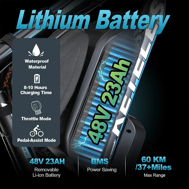 K800 Electric Bicycle 2000W Dual Motor Drive 48V23AH Mountain Off-road E Bike Hydraulic Brake 26*4.0 Inch Fat Tire Electric Bike