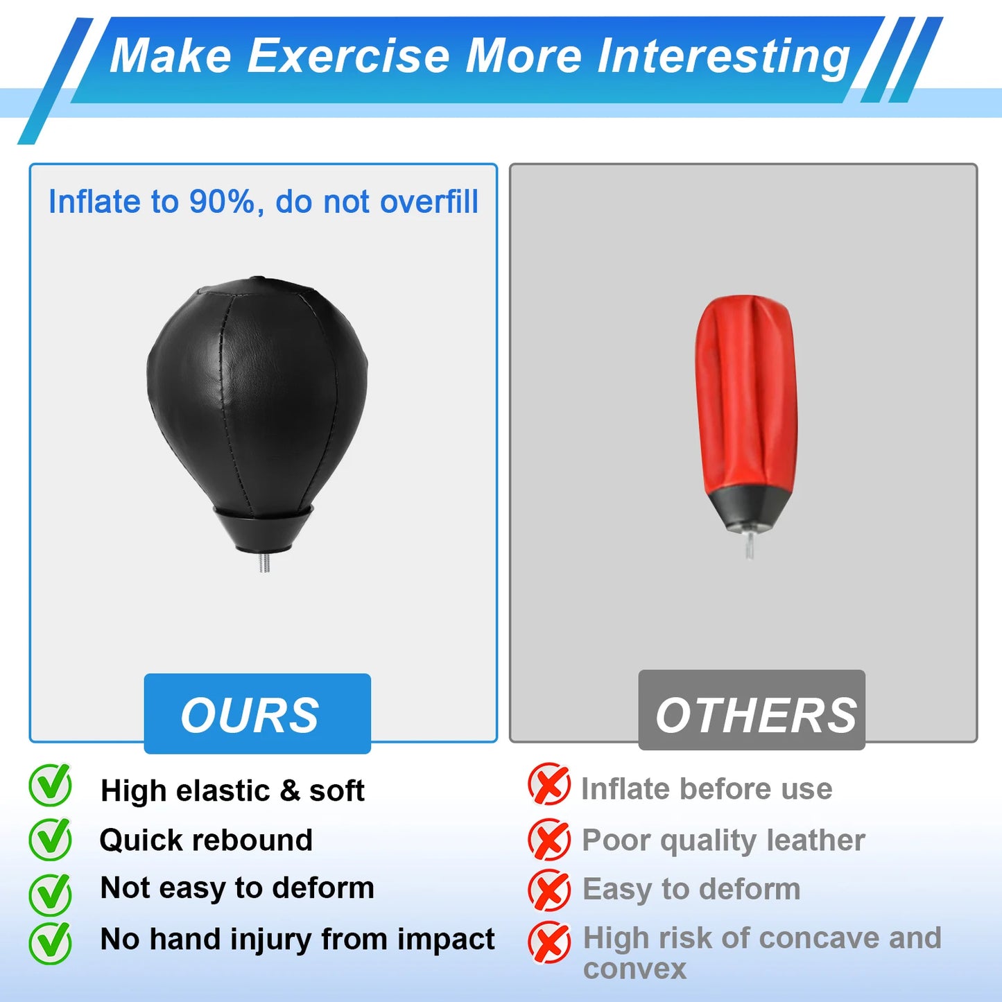 Punching Bag w/Stand Height Adjustable Kickboxing Bags Speed Ball Floor Standing Boxing Equipment for Fitness Training Home Gym