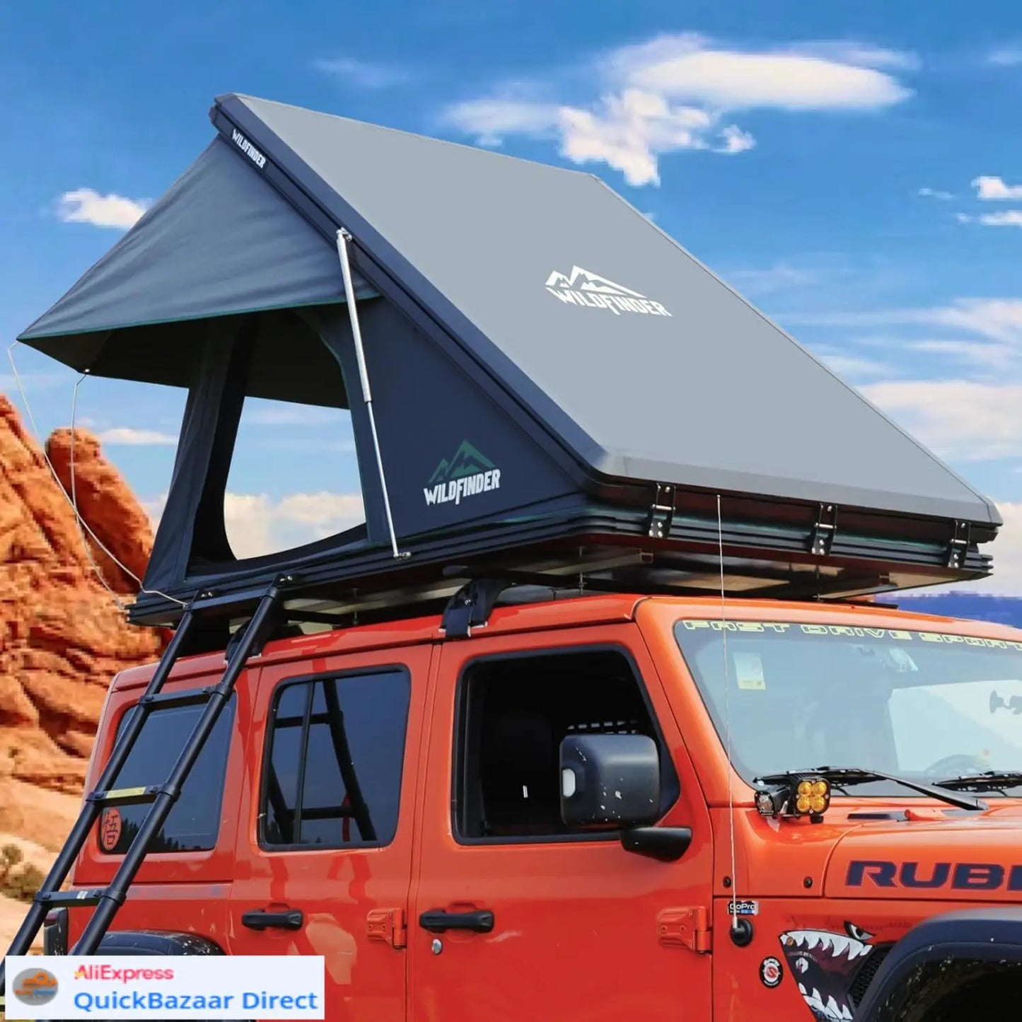 ModernRooftop Tent Hard Shell Roof Top Tent Hardshell Suitable for Jeep SUV Truck Van,Camping Car Roof for 2-3 Person