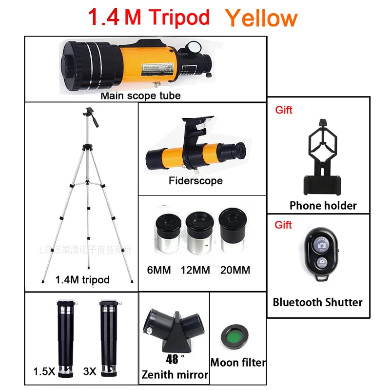 Professional Astronomical Telescope F30070 Monocular 150 Times Zoom HD Night Vision  View Moon Star  AZM70300 Stargazing