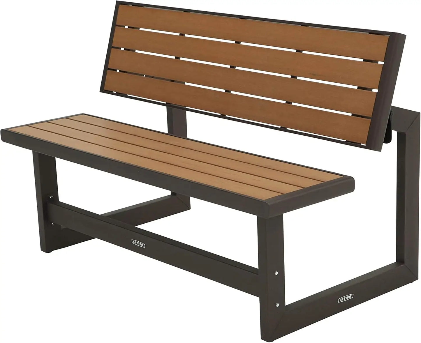Convertible Bench Table With Faux Wood Construction