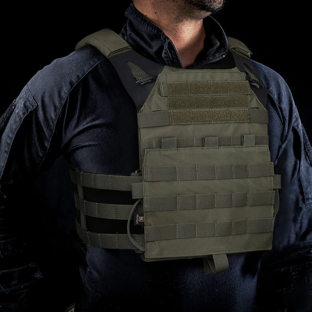 KRYDEX 500D Nylon Tactical Plate Carrier Vest With MOLLE