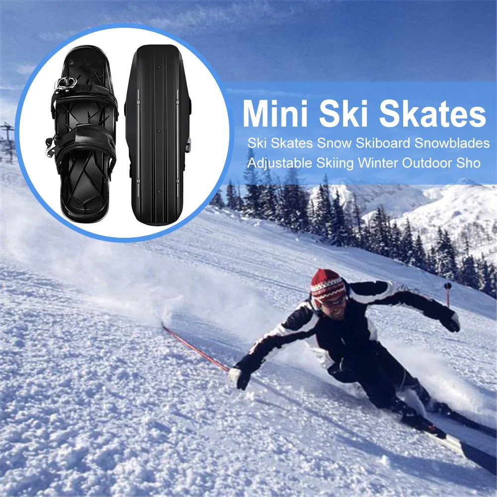 Mini Short Ski Skates Snowboard Boots Skiboards Adjuatable Short Snow Skateboard for Winter Outdoor Sports