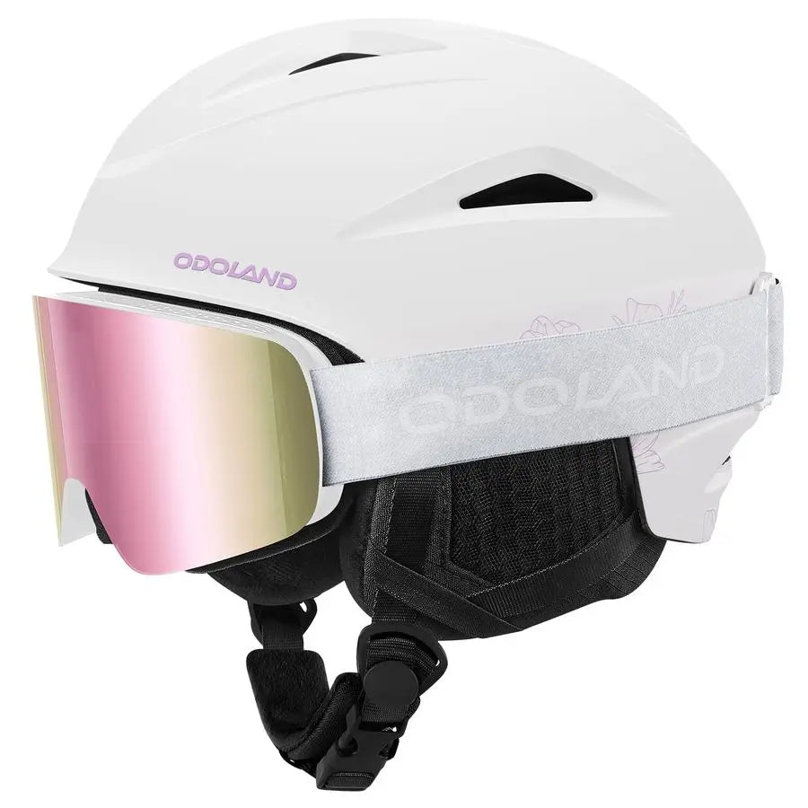 Ski Helmet, Snowboard Helmet with Ski Goggles for Adults and Youth, Audio Compatible, Shockproof, Windproof, Safety Snow Sports