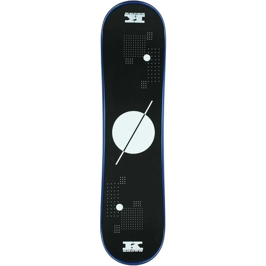 Snowskate Plastic Polymer Skateboard Style Dual Kick Snowboard with Foam Grip Many Graphics  9" x 35"