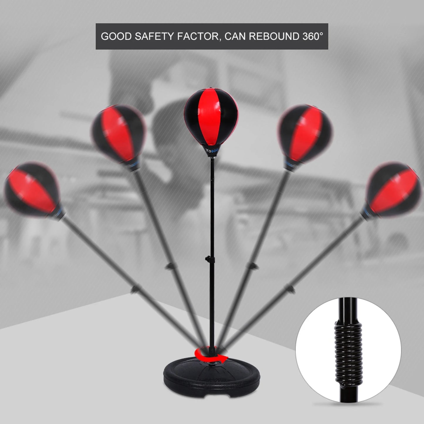 Adjustable Height Kids Punching Ball Bag Speed Boxing Sports Set Fighting Game With Gloves Children Boxing Set