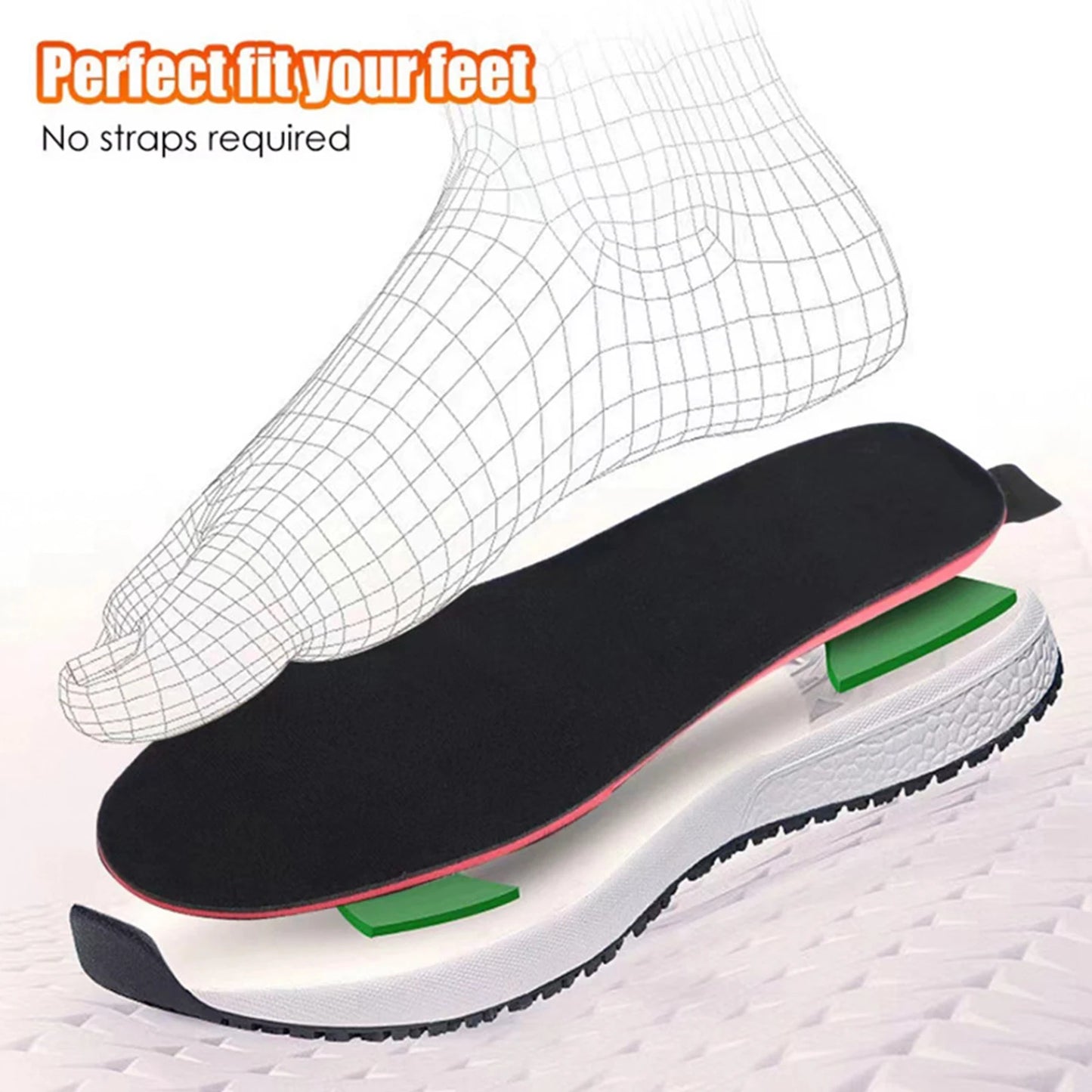Smart Heated Insoles 3-Temperature Electric Foot Warmer Plantar Insoles with Remote Control Winter Breathable Thermal Shoes Pad