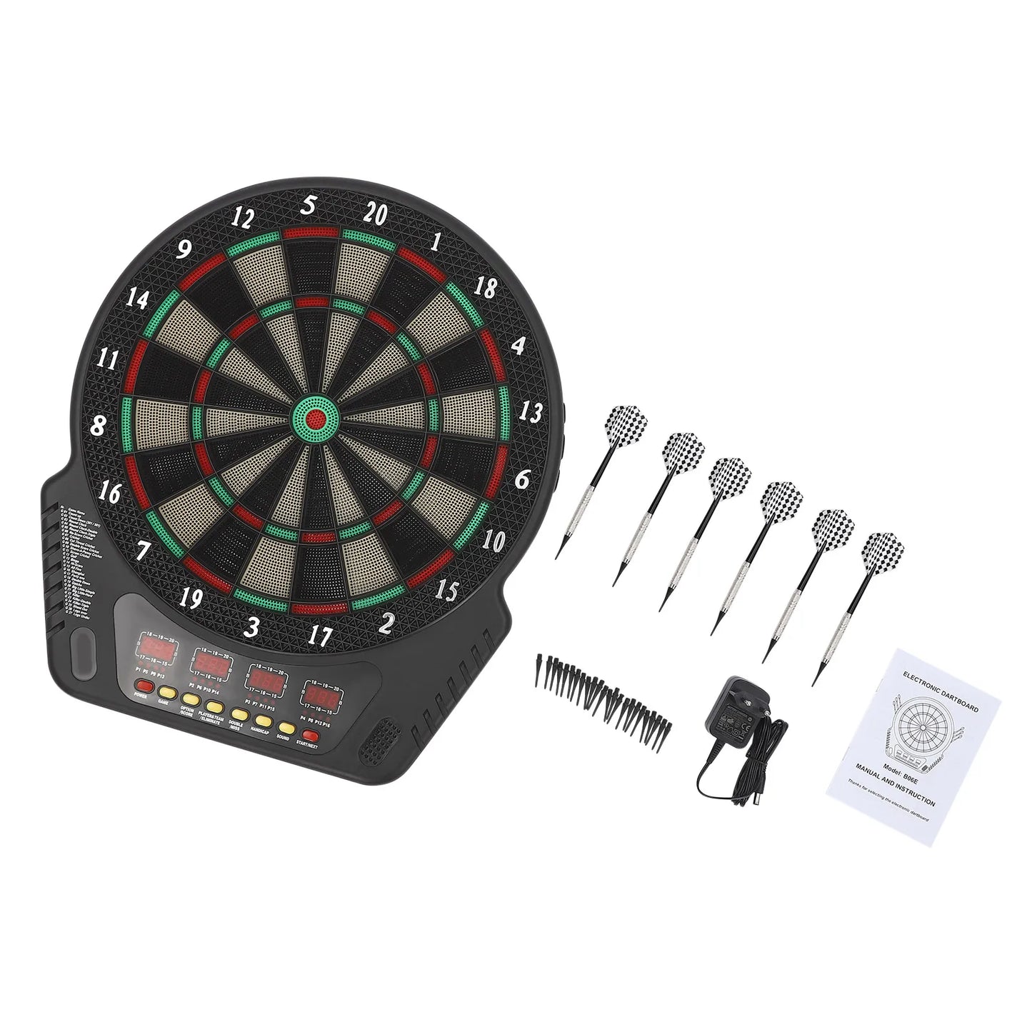 Electronic Dart Board with 6 Darts, Innovative Dart Machine 27 Game Modes 16 Players with Voice Prompt for Home Bar