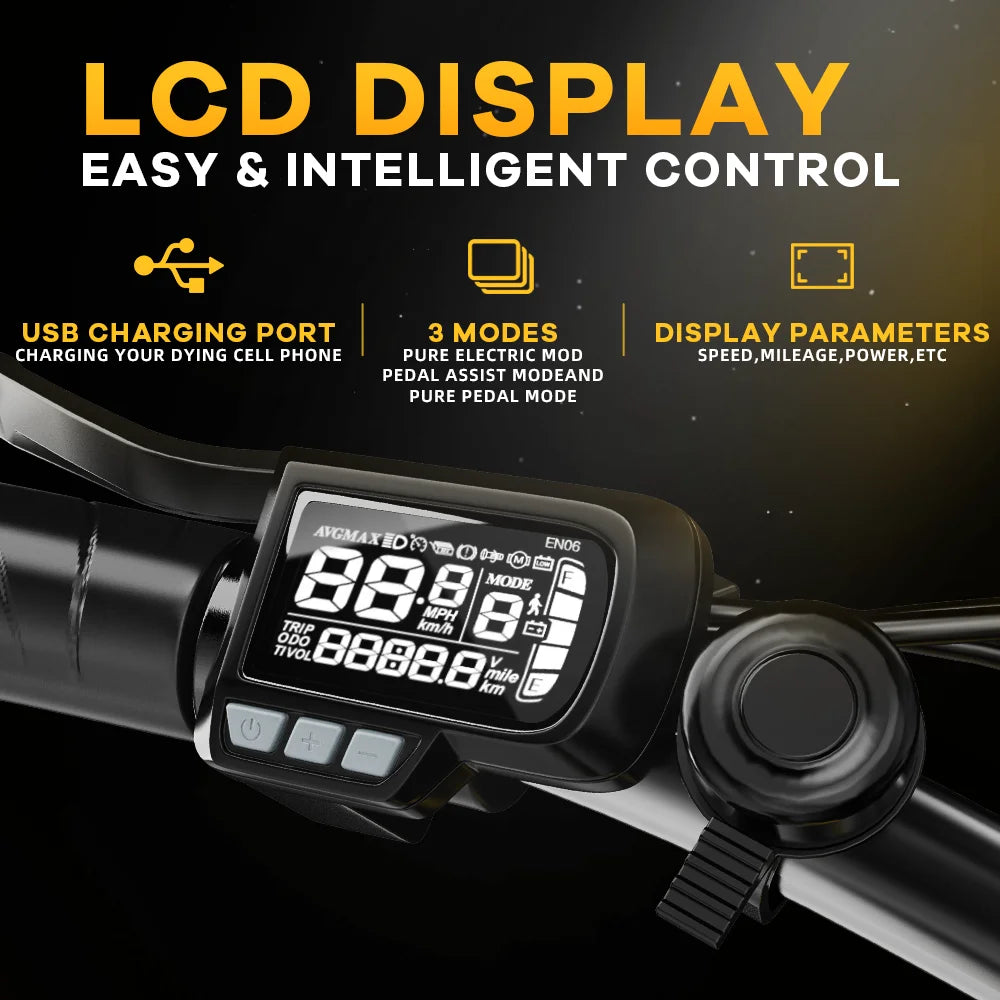 Cybervelo 1000W Folding Electric Bike, 48V 20AH Removable Battery for Adults, 30+MPH 80Miles Max Range, 20"Fat Tire 7-Speed EK4