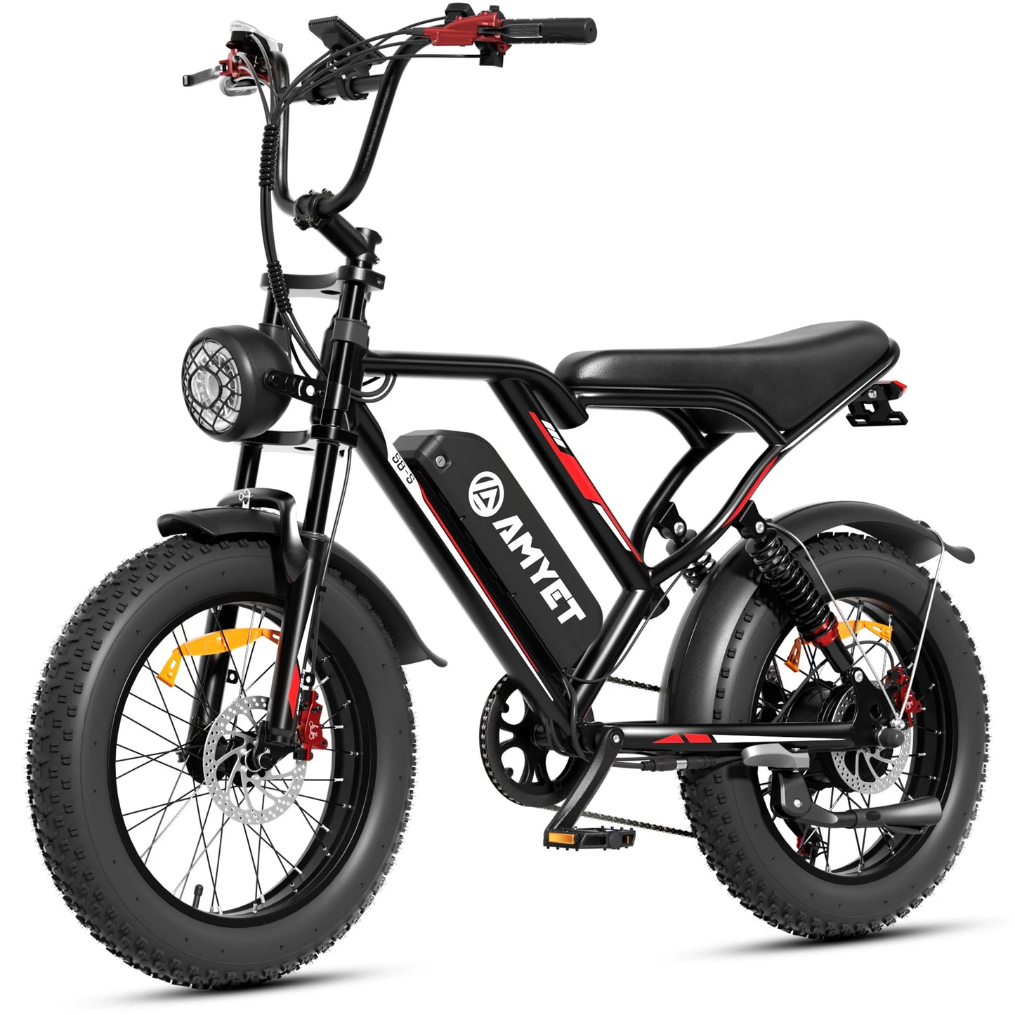 AMYET S8-S Peak 1500W Electric Bike for Adults 48V 20Ah Ebike 30MPH Electric Bicycles Hydraulic Disc Brake Full Suspension Fork