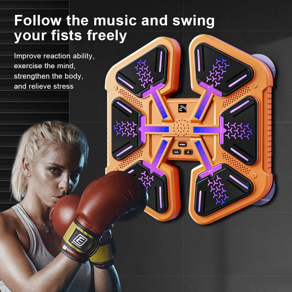 New Smart Music Boxing Wall Target Adult/Children Sports Fitness Boxing Trainer Home Exercise Response Training Boxing Machine