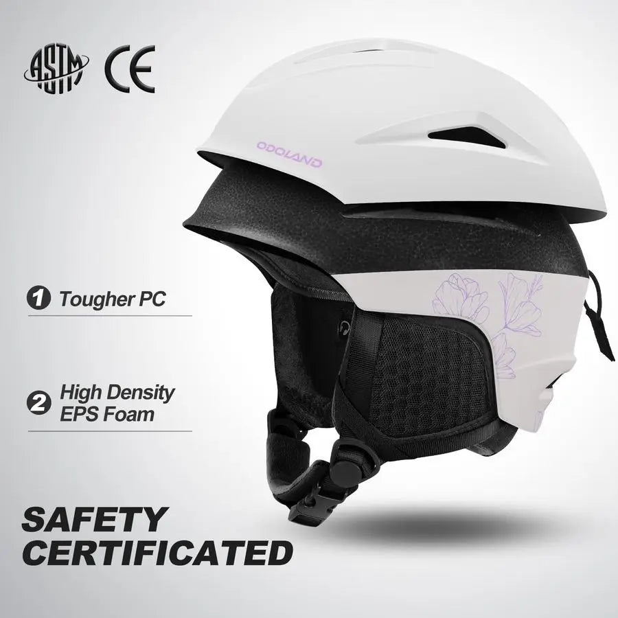 Ski Helmet, Snowboard Helmet with Ski Goggles for Adults and Youth, Audio Compatible, Shockproof, Windproof, Safety Snow Sports