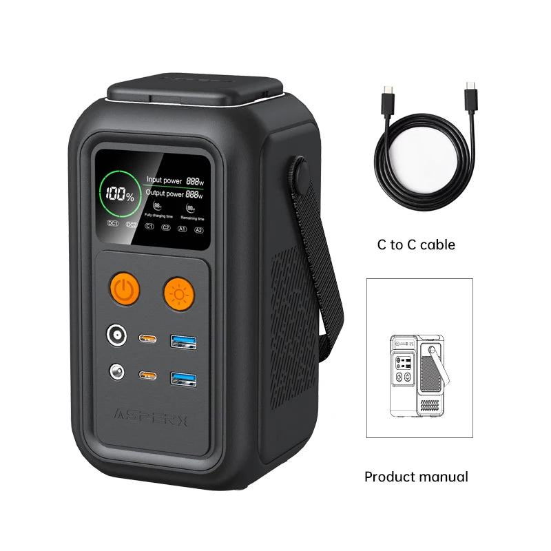 CTOLITY 200W Power Station 192Wh LiFePO4 Portable Charger USB C
