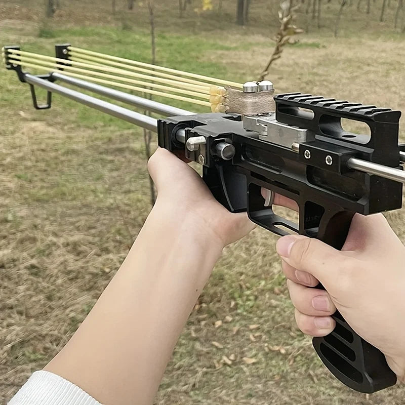 80 Lbs Telescopic Slingshot With Laser Sight All Metal