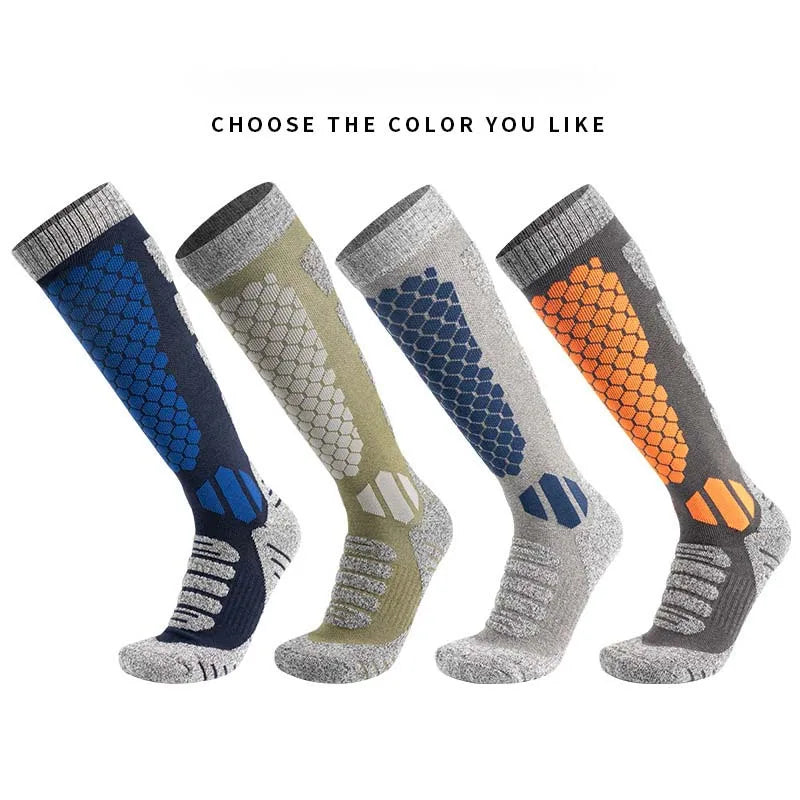 Merino Wool Thermal Outdoor Socks Long Tube Sports Thermal Socks Ski Hiking Ski Mountaineering Sports Socks for Men Women