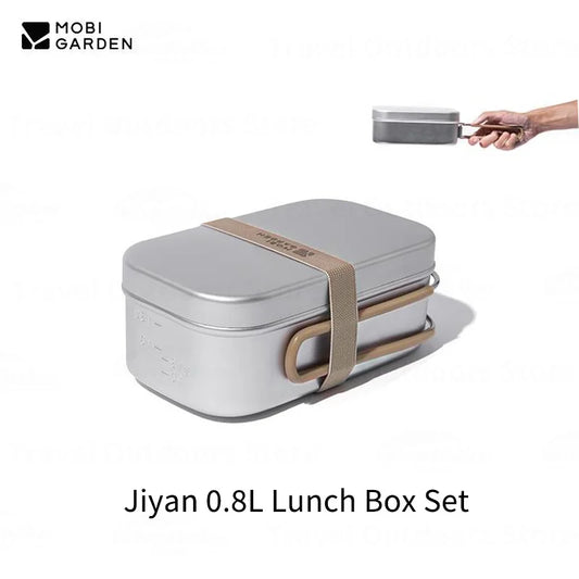 MOBI GARDEN Jiyan 0.8L Lunch Box Set 304 Stainless Steel Ultralight Novelty Camping Supplies Cool Camping Gear Camping Cooking