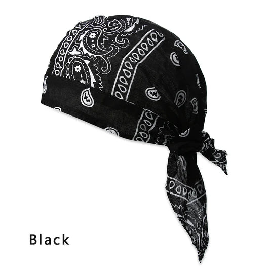 Men Women Quick Dry Headscarf Cotton Pirate Hat Outdoor Sport Cycling Bandana Sweat Absorbant Cancer Chemo Cap Muslim Turban