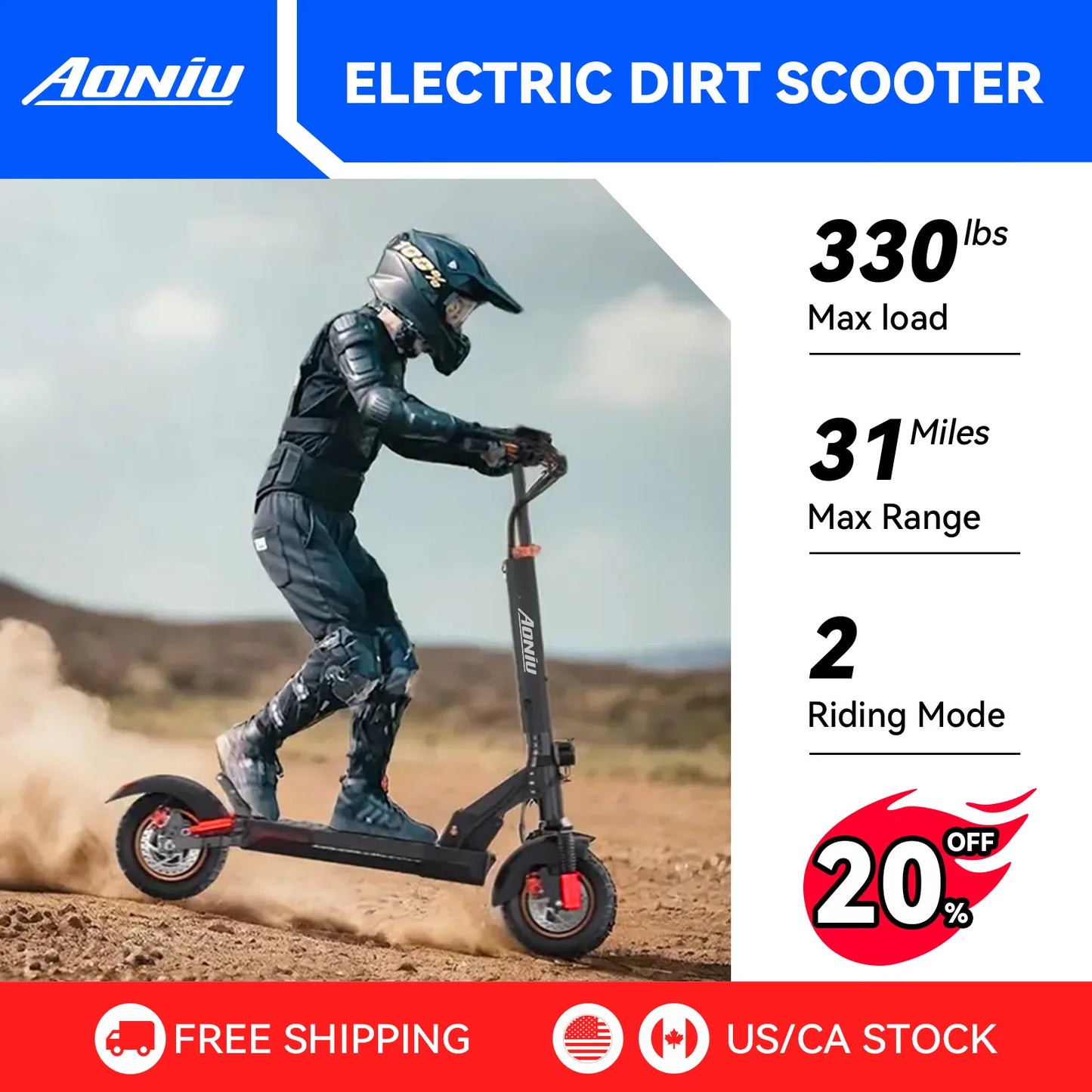 AONIU M4 Electric Scooter for Adults with seat 28mph Speed 31Miles Heavy Duty 330+ lbs 10inch Off Road Wheel Foldable Escooter